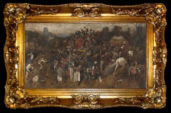 framed  Pieter Bruegel El vino de la fiesta de San Martin, ta009-2